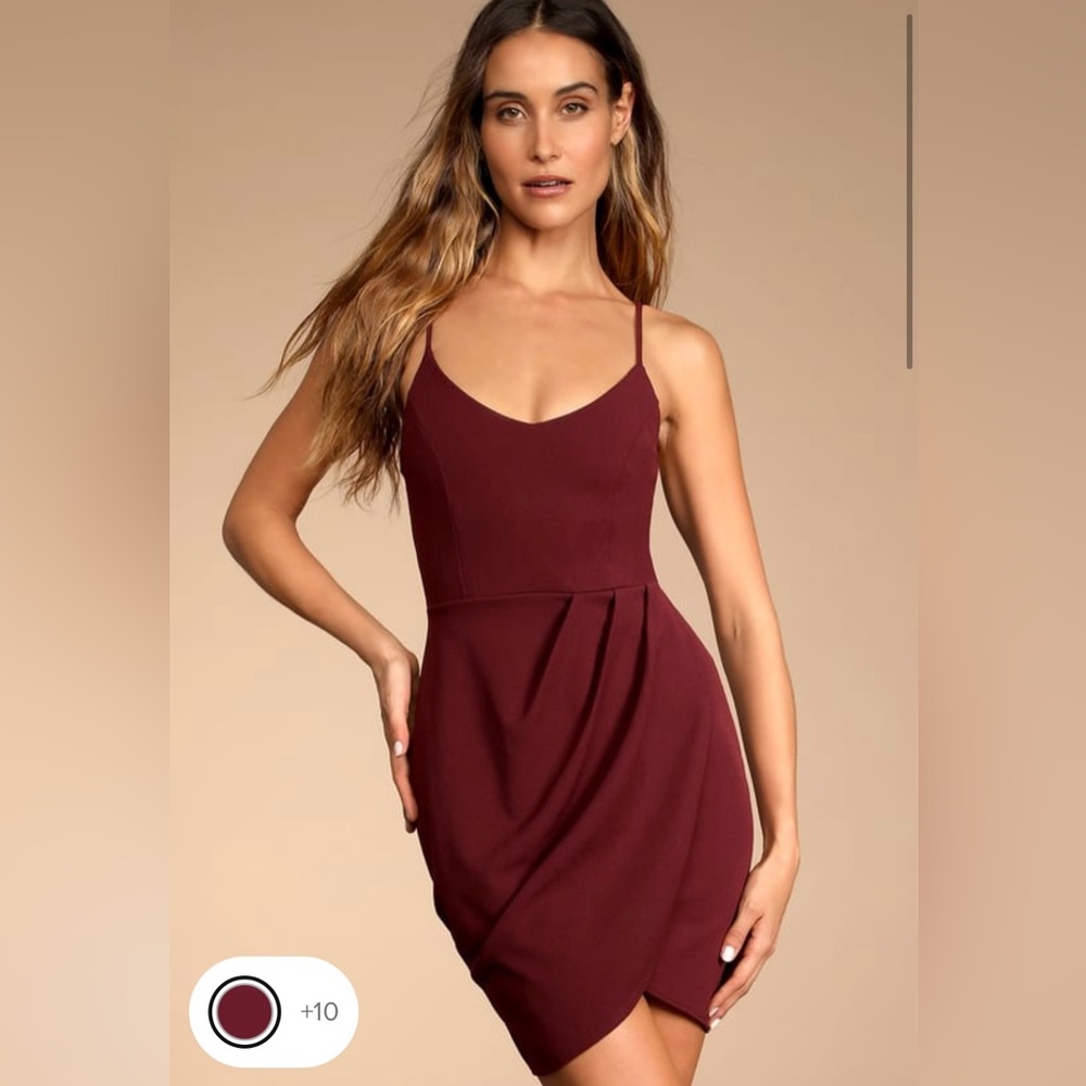 Lulus Forever Your Girl Wine Red Bodycon Dress, Small